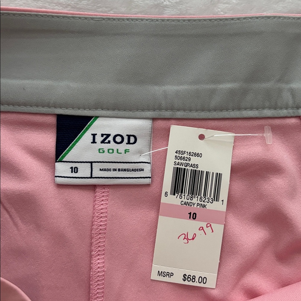 IZOD Sawgrass Candy Pink Scalloped Hem Golf Skort--NWT--10 - Picture 3 of 15